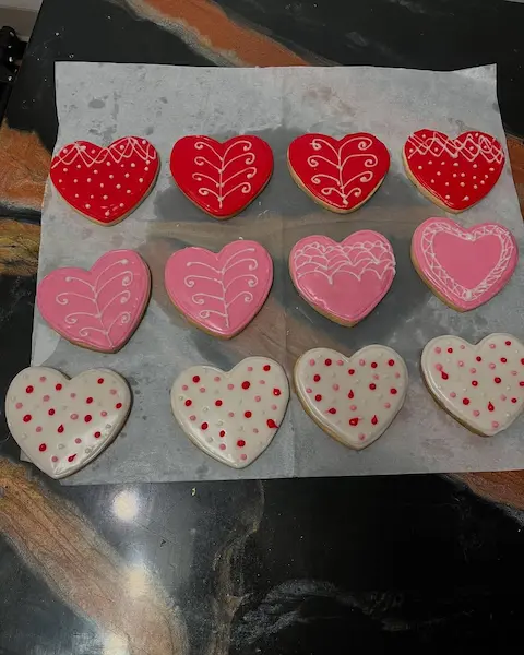 Biscuits en forme de cœur
