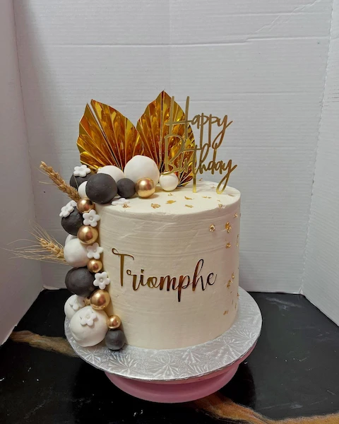 Gâteau aux feuilles dorées